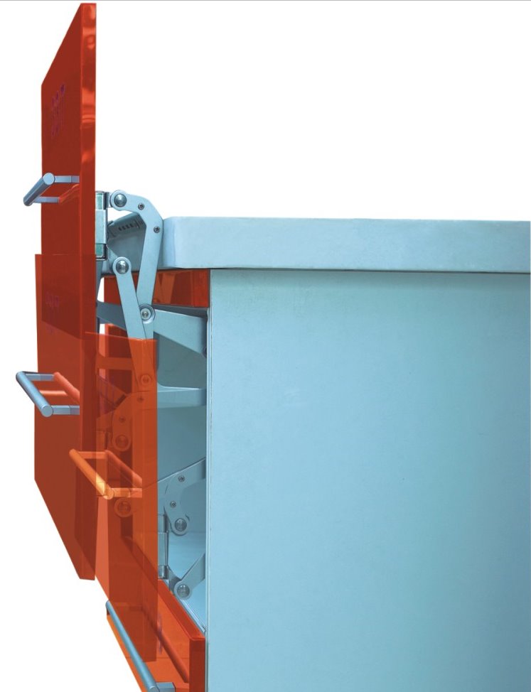 氣動垂直上翻支撐YS337-B效果圖